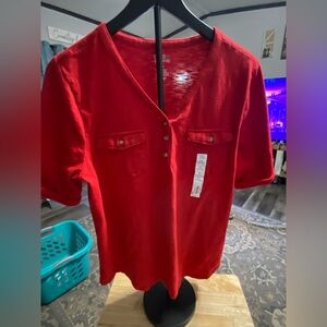 Croft & Barrow Red Top